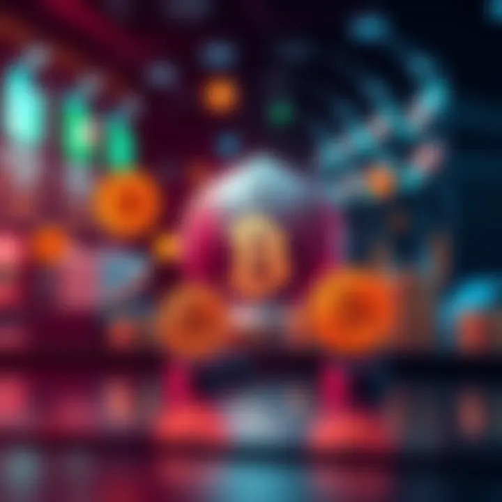 Cryptocurrency Banking Solutions for Investors A sleek representation of crypto-friendly banking options featuring Bitcoin symbols and modern banking icons