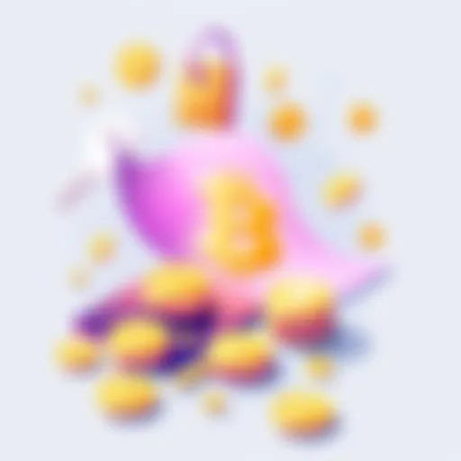 An illustration showing crypto wallets, private keys, and coins with a clear visual representation of liquidity concepts.