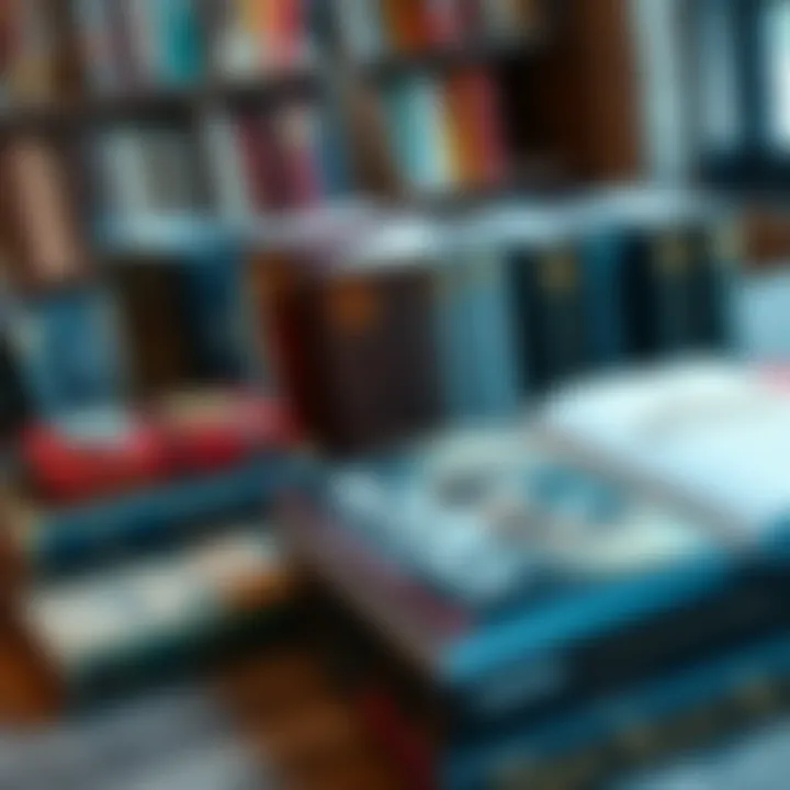 Variety of books about cryptocurrency on a table, including titles in English and Spanish.
