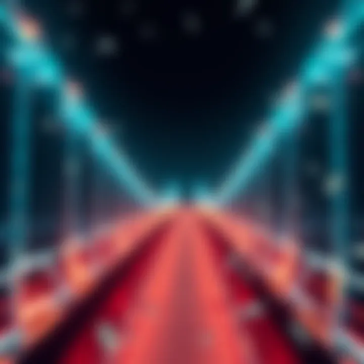 Bridge between crypto networks Visual of a digital bridge connecting Solana and Arbitrum to Ethereum with flowing funds, representing secure transfers