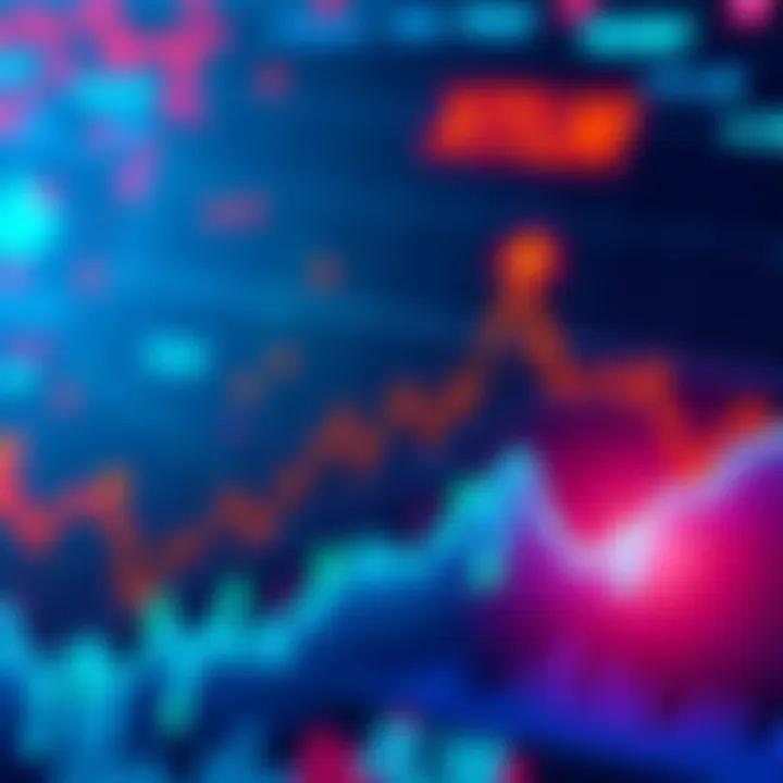 Graph showing upward trends in cryptocurrency prices, with a focus on XLM and market sentiment analysis.