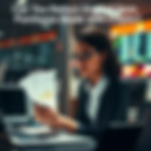 A business person analyzing digital items and cryptocurrency receipts for tax deductions