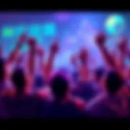 Crypto buyers celebrating gains A group of people celebrating their profits from cryptocurrency investments, with charts and graphs showing rising trends in the background