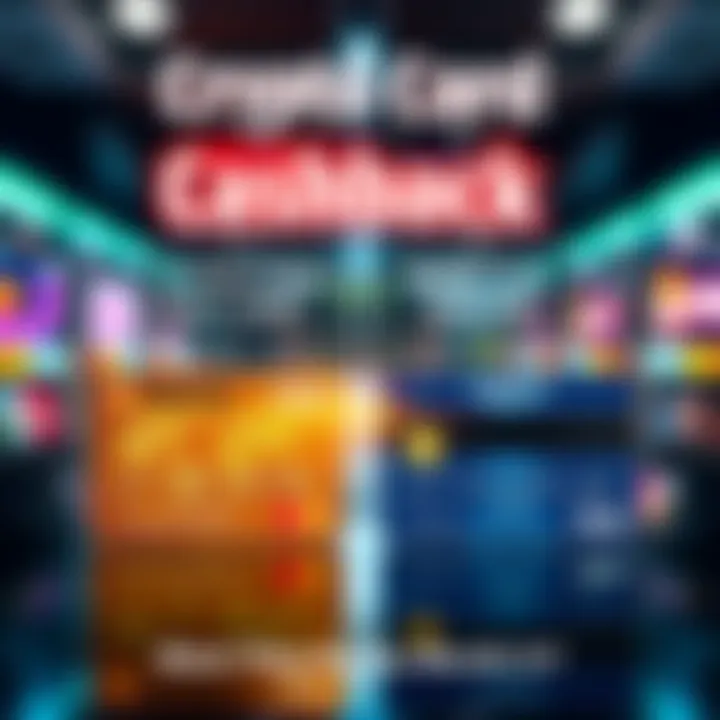 A visual comparison of crypto cashback cards and traditional credit cards, highlighting the cashback rates and user experience.