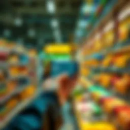 A person holding a crypto card while making a purchase at a retail store