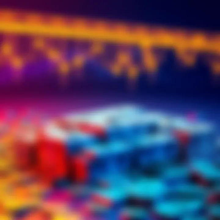 Dynamic 3D visualization of cash piles illustrating different amounts of cryptocurrency