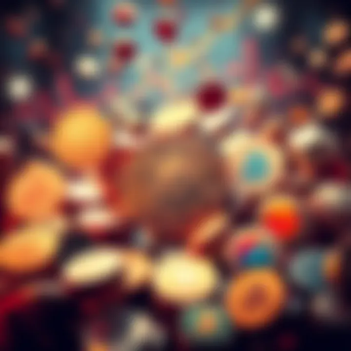 A chaotic crypto market with various coins showing sharp price movements, Bitcoin in the center surrounded by other cryptocurrencies, representing speculation and volatility.