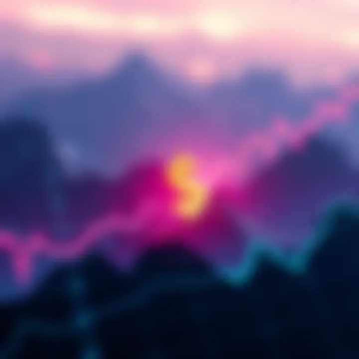 A crypto market chart showing $POWSCHE rising amidst a bear market, symbolizing its unexpected comeback.