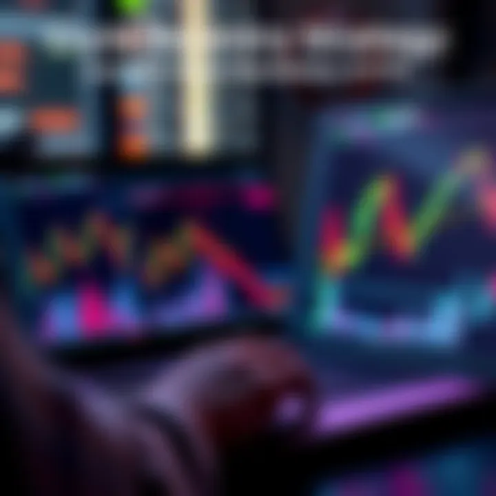 A person analyzing cryptocurrency graphs on a laptop, symbolizing a strategy for re-entering the market after the pandemic.