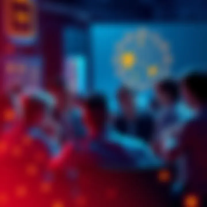 A group of people discussing cryptocurrency, highlighting concerns about its original vision