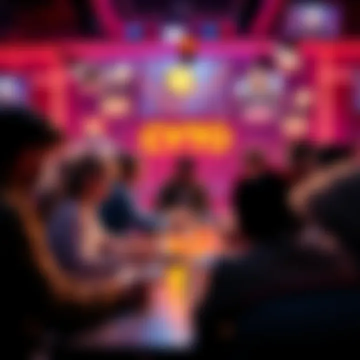 A diverse group of people discussing cryptocurrency in a vibrant online forum setting