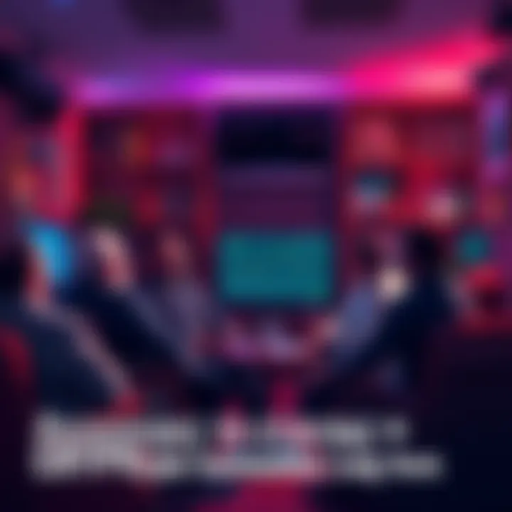 Crypto Community Engagement A diverse group of people discussing cryptocurrency in a cozy setting, sharing ideas and experiences while looking at screens showing market data.