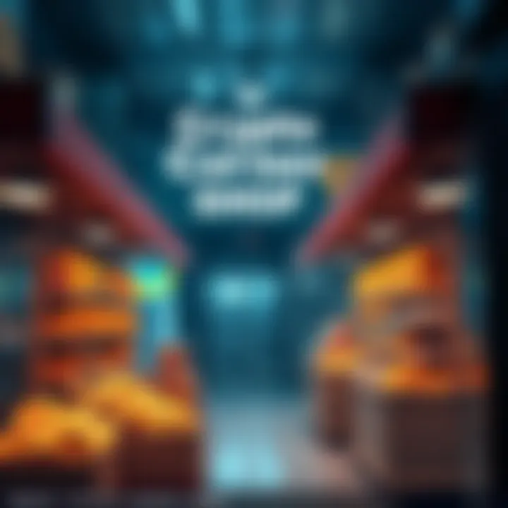 A digital marketplace showcasing real products for sale with Litecoin logos, inviting people to trade.