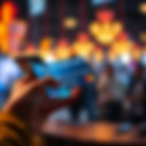 Person using a crypto credit card A person holding a crypto credit card while checking a smartphone for cryptocurrency balances