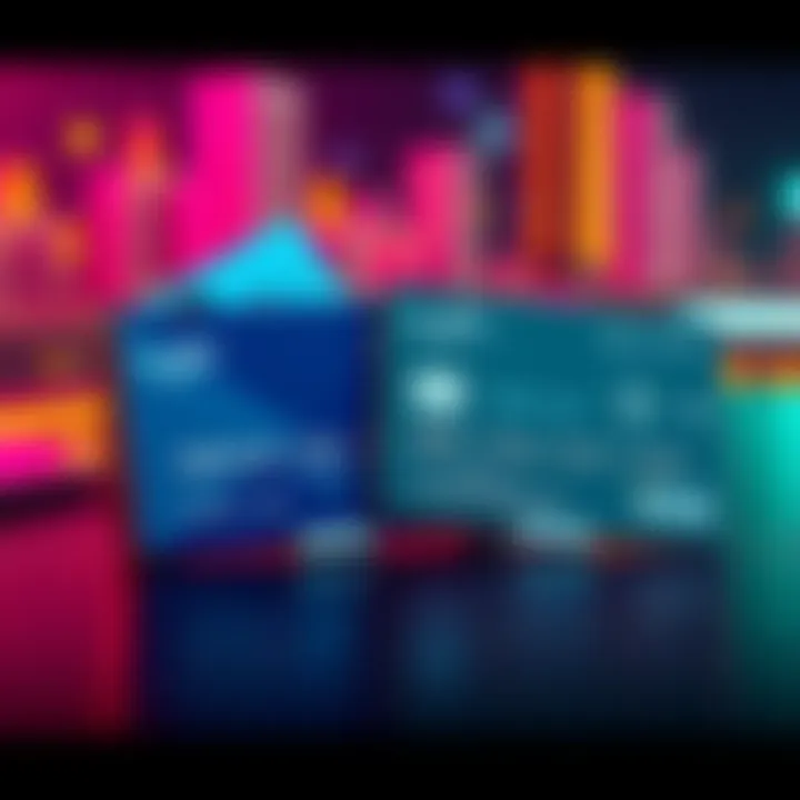A comparison of a digital wallet displaying cryptocurrencies and a debit card, illustrating the ease of payment options.