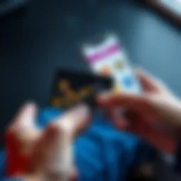 A person holding a crypto debit card next to a smartphone with a digital wallet app open, showcasing various cryptocurrency icons.