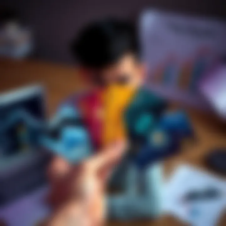 A person holding four different crypto debit cards with a laptop and notes in the background, showcasing their experience with each card.