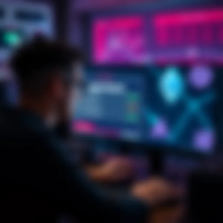 Crypto deposit issue A person looks frustrated while viewing a failed crypto deposit on a computer screen, with visuals of Ethereum and Polygon networks