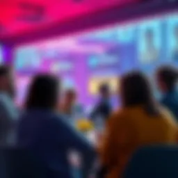 A group of people engaging in a lively discussion about cryptocurrency, sharing ideas and tips in a digital forum setting.