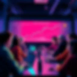 People engaging in a lively online discussion about cryptocurrency with charts and laptops in view