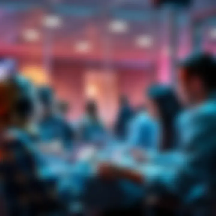 Group of people discussing cryptocurrency in a chat forum, sharing insights and advice.