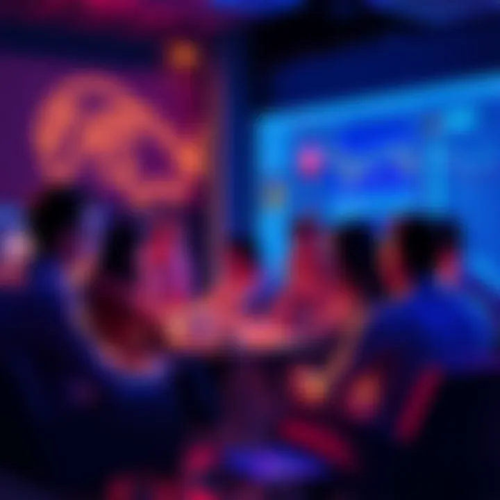 People engaging in a lively discussion about cryptocurrency trends and tips while staying cautious of scams