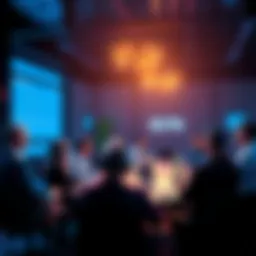 A group of people sharing ideas about cryptocurrency and trading tips in an online forum setting.