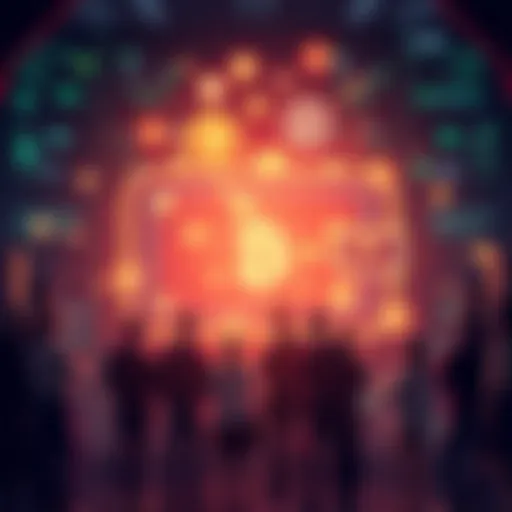 A graphic showing a transparent donation wallet with crypto symbols and people discussing transparency in charity.