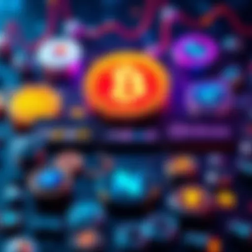 A visual representation of crypto earn products, showcasing icons for Bitcoin and stablecoins alongside logos of Nexo, Coinbase, and Kraken.