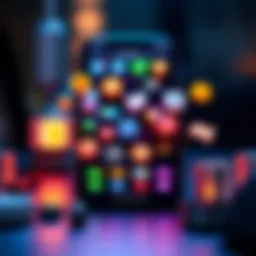 A smartphone displaying popular app icons alongside cryptocurrency symbols, representing user-friendly crypto integration