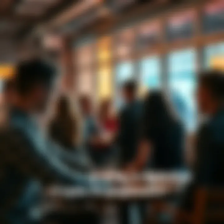 Group of people engaged in conversation about memecoins and crypto engagement in a casual setting
