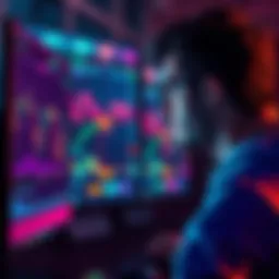 A person staring at cryptocurrency charts on a computer screen, showing significant losses with a hopeful expression.