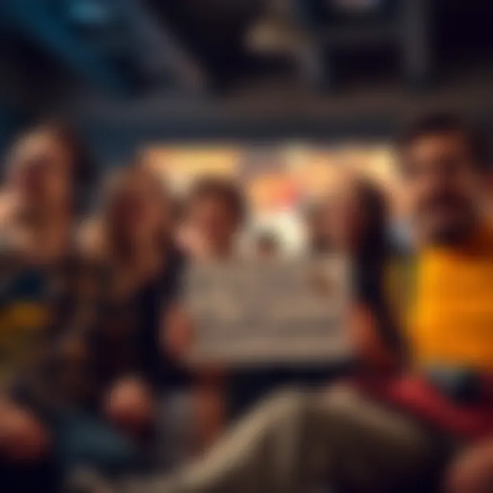 A group of crypto enthusiasts laughing while watching a scene from Arrested Development. One person holds a sign that says 'Buttcoiner'.