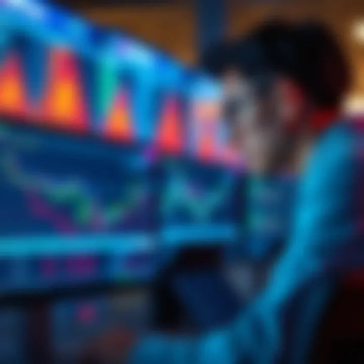 Crypto ETNs Caution A person looking concerned while reviewing crypto trading options on a computer screen, with warning signs visible in the background.