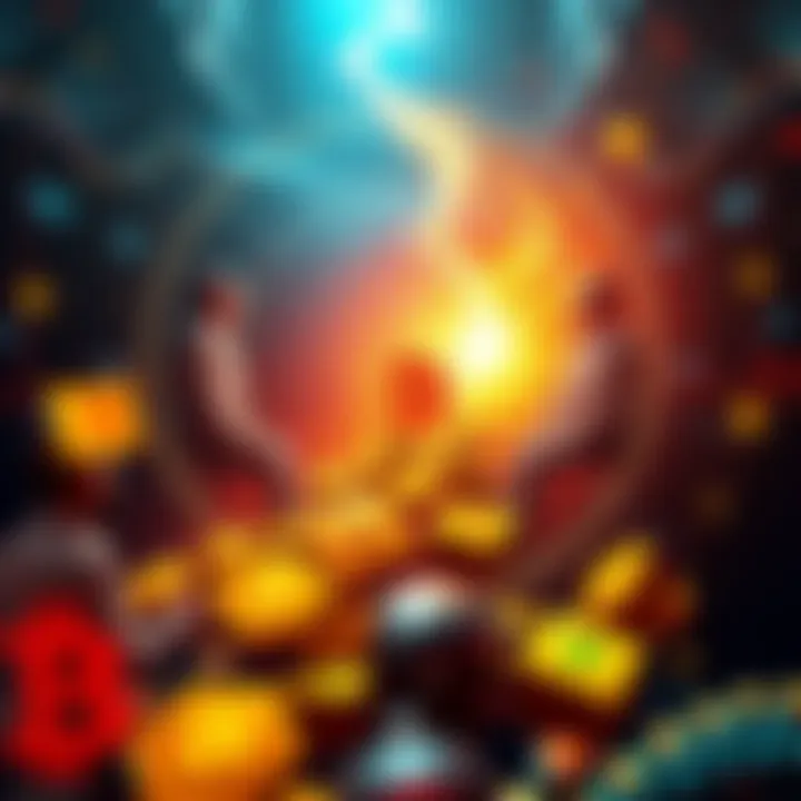 A visual representation of cryptocurrency's historical timeline and applications