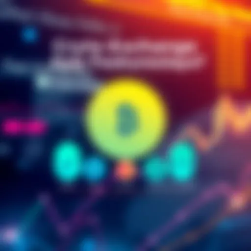 A graphic showing a poll for users to choose their favorite crypto exchange app feature, with icons representing speed, fees, liquidity, portfolio management, and customer support.