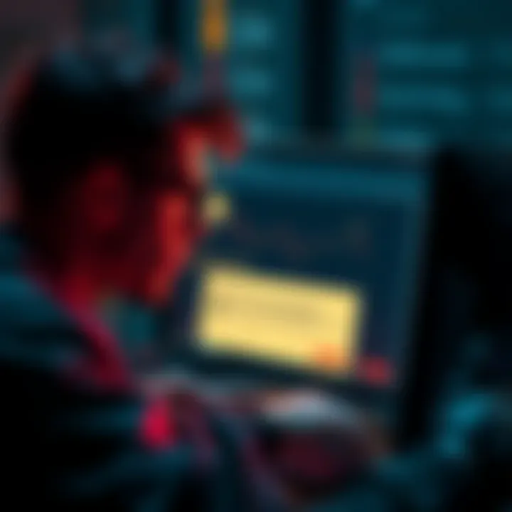 Crypto exchange security breach A frustrated user looking at a computer screen with a warning about unauthorized withdrawals from a crypto exchange.