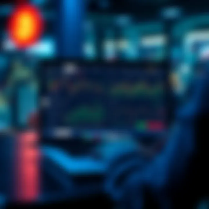 A person using a laptop with cryptocurrency exchange platform on the screen, showcasing charts and swap options