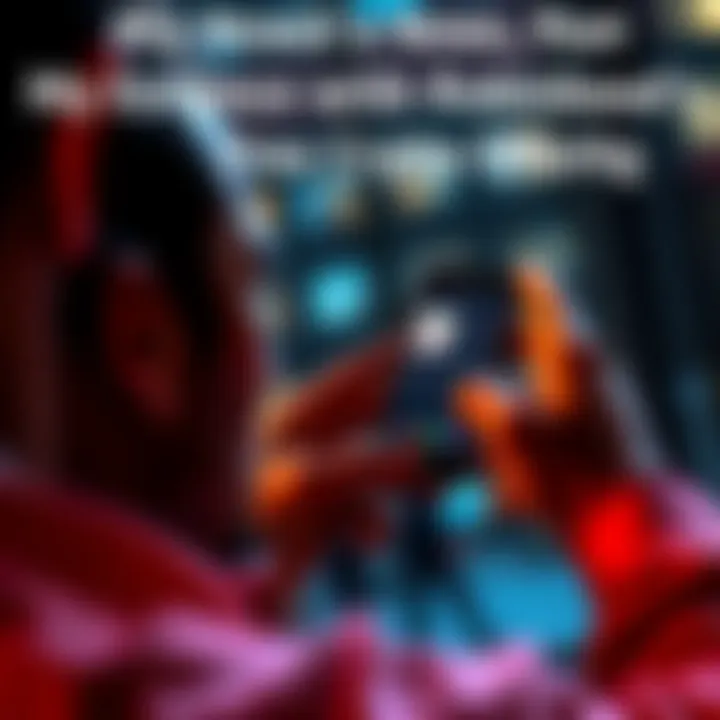 Individual looking at cryptocurrency graph and wallet on a phone screen, reflecting on investment choices