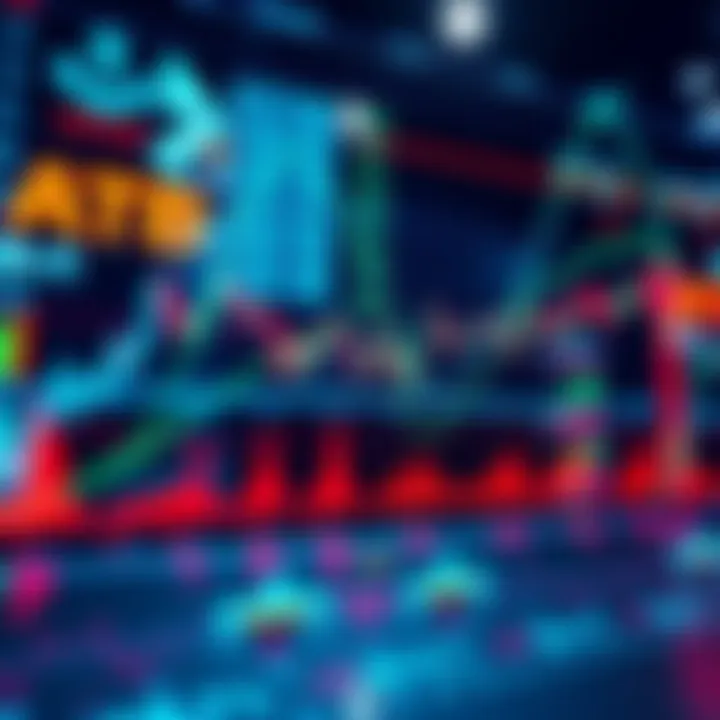 A graphic showcasing crypto futures trading with charts and symbols, inviting experienced traders to join a funded trading group.