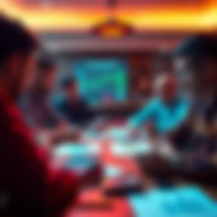 People discussing crypto tax filing tips with charts and calculators on a table