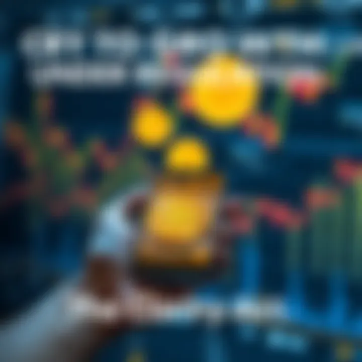 A person holding a smartphone with cryptocurrency symbols and graphs in the background, illustrating the impact of the Clarity Act on the crypto market.