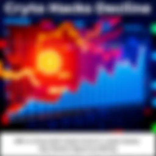 Graph showing significant drop in crypto hacks with dollar amounts decreasing over time