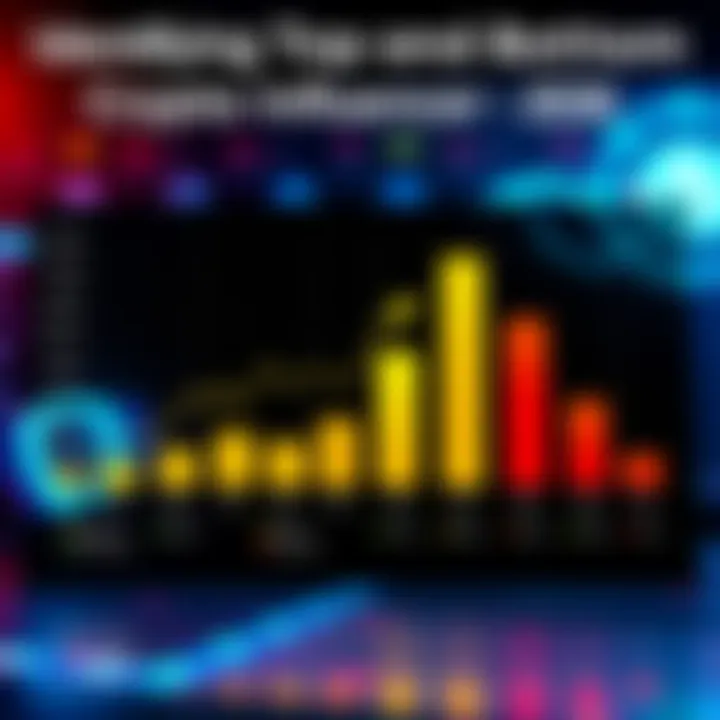 Crypto Influencer Chart A graph showing top and bottom crypto influencers with their performance ratings