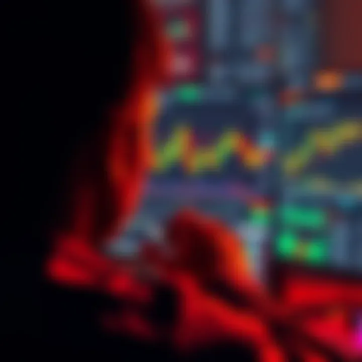Crypto Investigation A person looking at a computer screen displaying cryptocurrency charts and news articles, symbolizing the impact of an investigation on crypto projects.