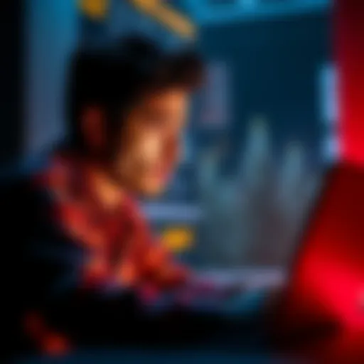 A person looking at a laptop with a worried expression while examining crypto investment sites, reflecting caution about potential scams.
