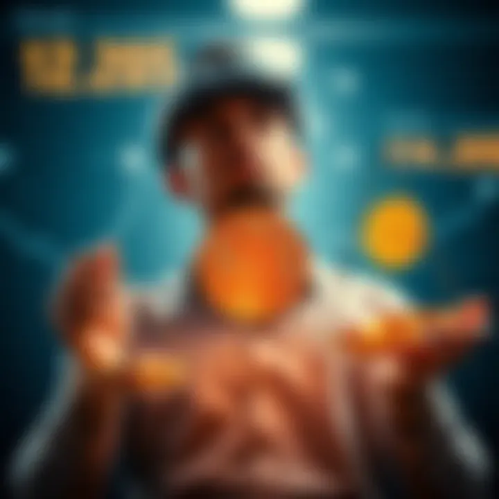 A visual representation of the dilemma faced by crypto investors—holding onto their assets or cashing out.