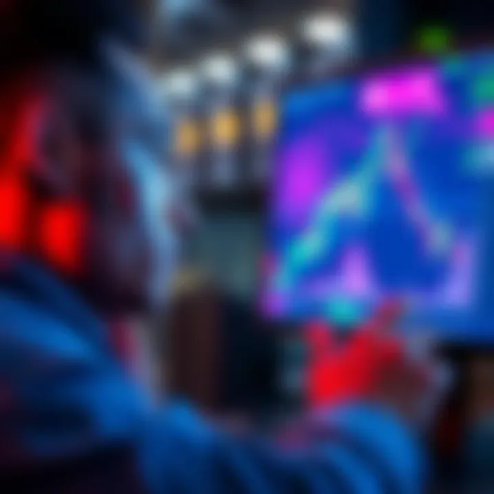A person looking at a chart on a computer screen, analyzing cryptocurrency trends, with a thoughtful expression.