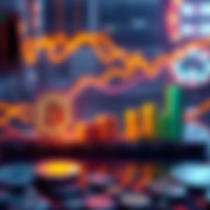 A graphic showing the allocation of monthly investments in various cryptocurrencies like Bitcoin, Ethereum, and Solana, with a clear depiction of Dollar-Cost Averaging