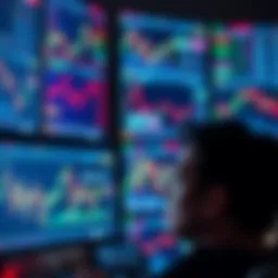 A person analyzing various crypto charts and news on multiple screens, looking confused by conflicting information.